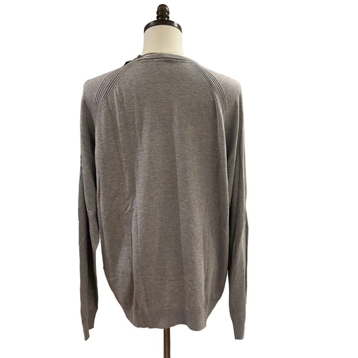 FootJoy Crewneck Sweater (w/logo) - Heather Grey - X-Large - Skorzie