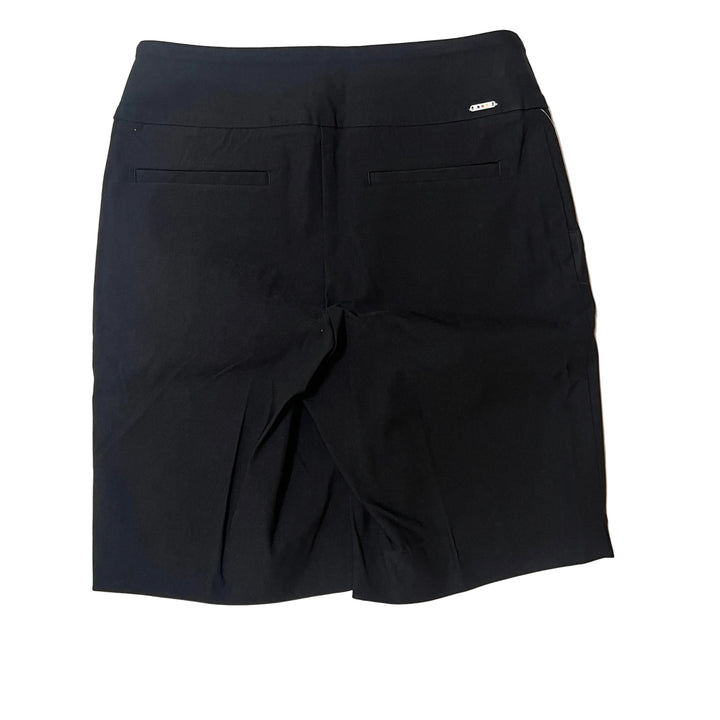 Swing Control Women’s Techno Stretch Printed Golf Short (10") - Black - 4 - Skorzie