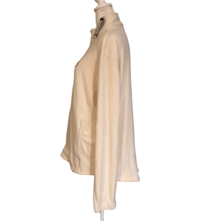 Straight Down Inyo Fleece 1/2 Zip (w/ logo) - Cream - X-Large - Skorzie