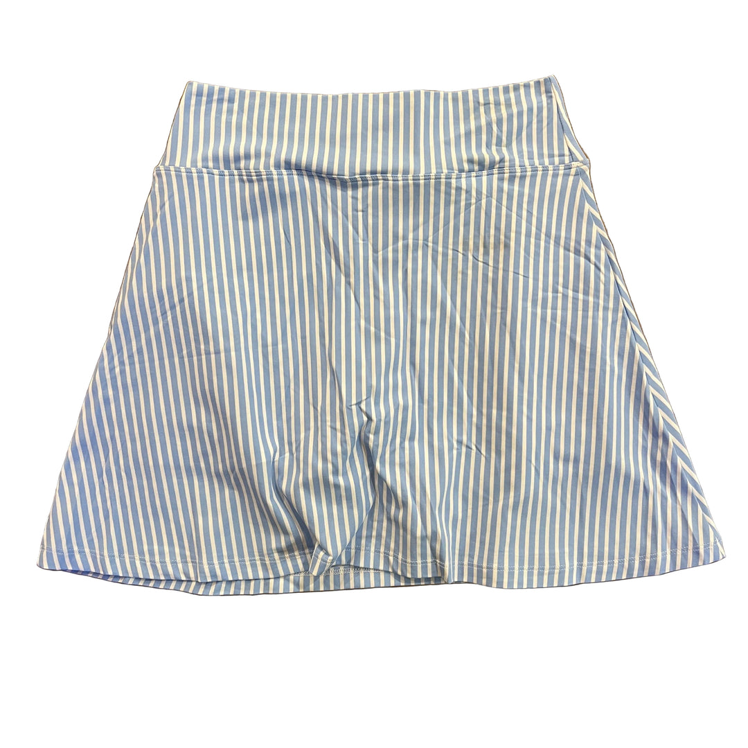 MDC Seersucker Skort (17") - Baby Blue/White - Skorzie