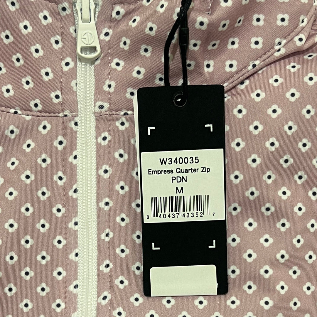 Straight Down Women's Quarter Zip Empress Pink Dawn Size M