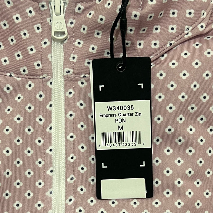 Straight Down Women's Quarter Zip Empress Pink Dawn Size M