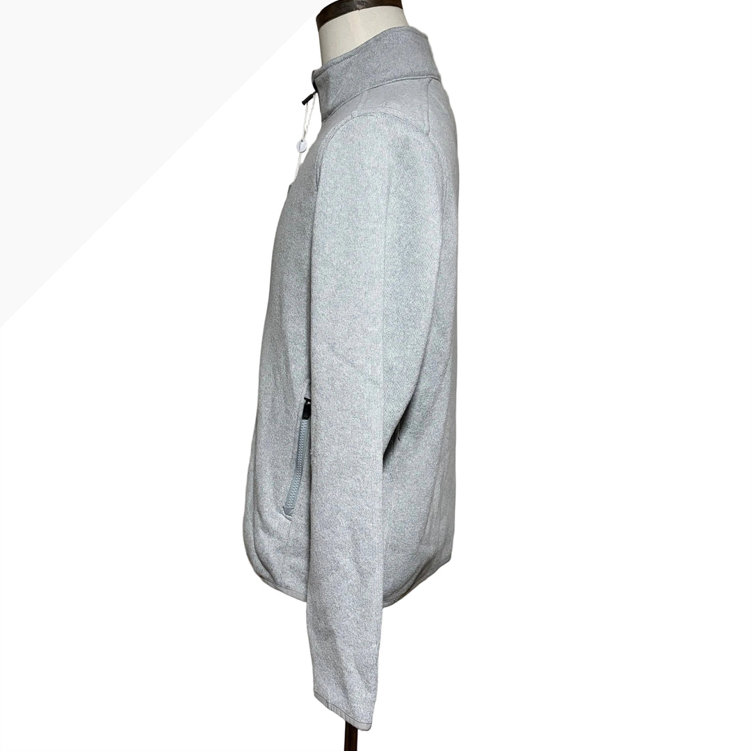 Bobby Jones Heathered Full Zip Fleece Jacket - Graphite Heather - Medium - Skorzie