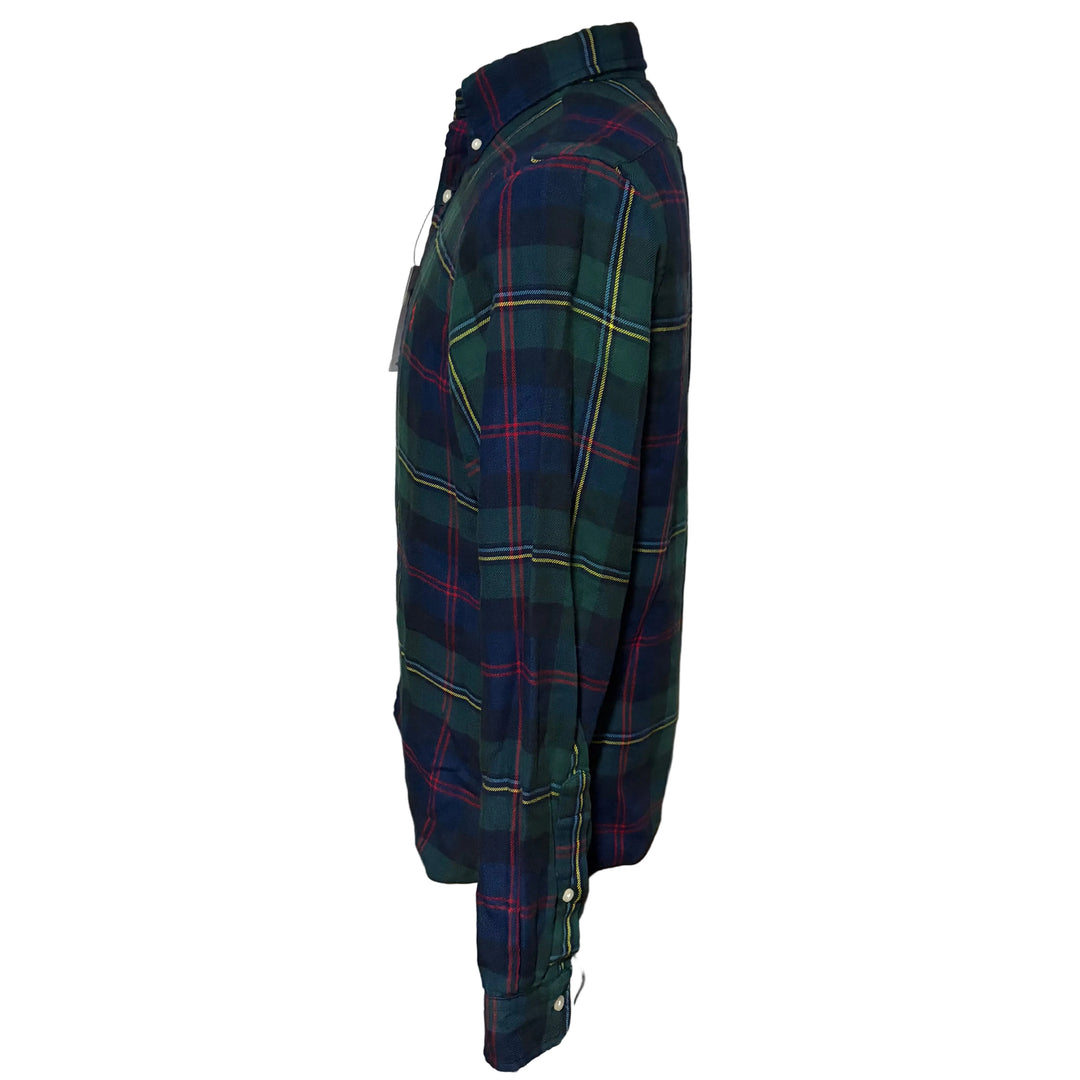 Ralph Lauren Plaid Oxford Shirt - Green/Blue - Small - Skorzie