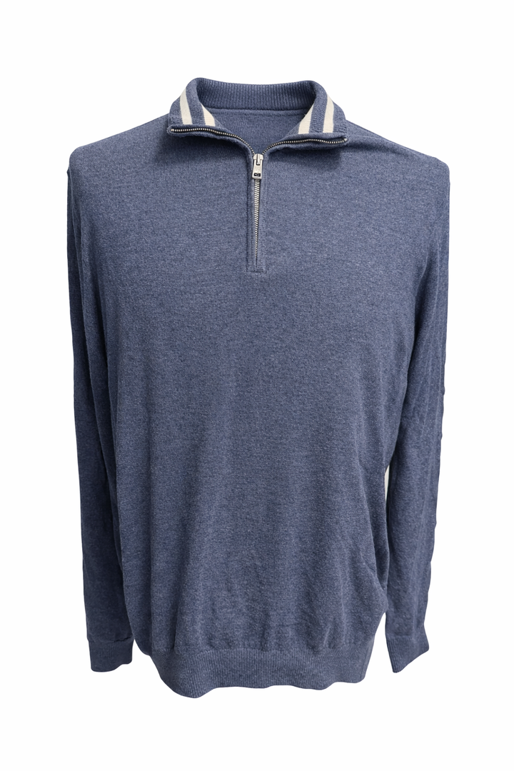 G/FORE Men's Navy Quarter Zip Golf Sweater - Medium - Skorzie