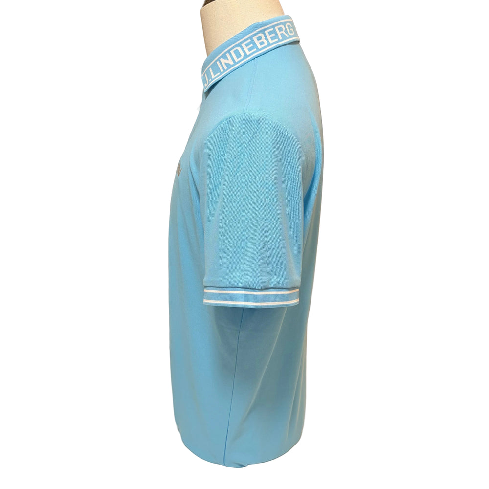 J.Lindeberg Austin Regular Fit Polo (w/ logo) - Baltic Sea - Skorzie