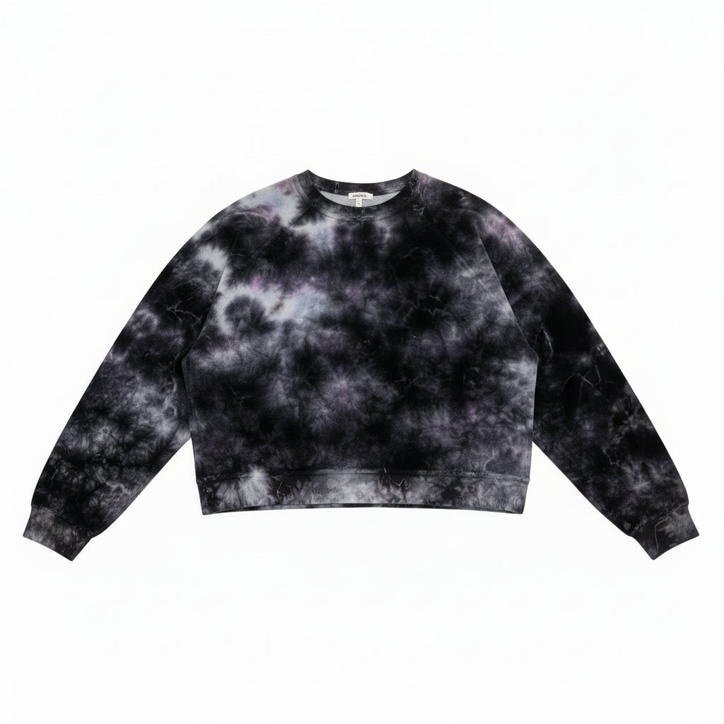Electric & Rose Velour Sweatshirt - Onyx Tie Dye - X-Small - Skorzie