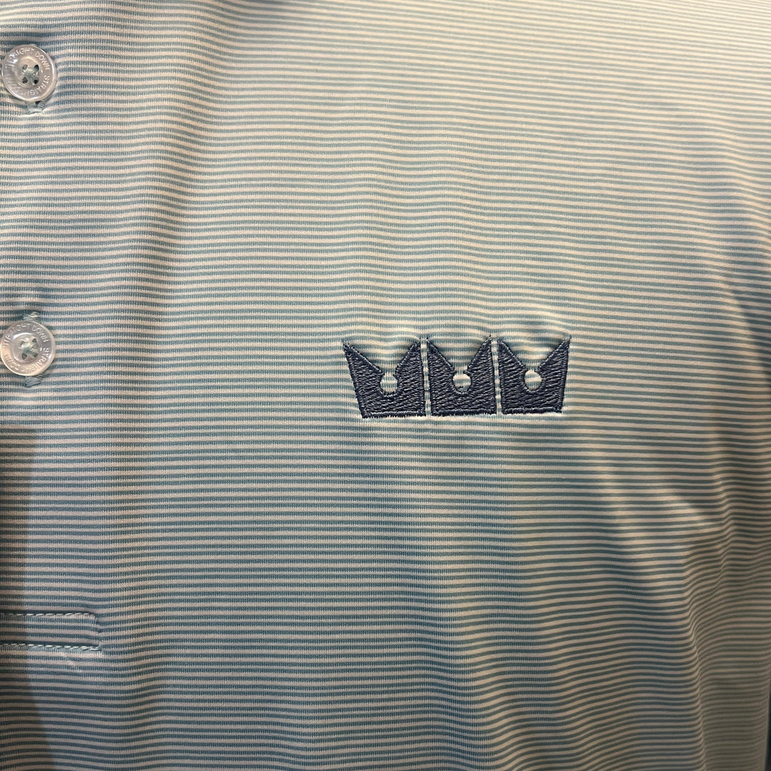 Straight Down Aberdeen Polo (w/ logo) - Blue - Medium - Skorzie