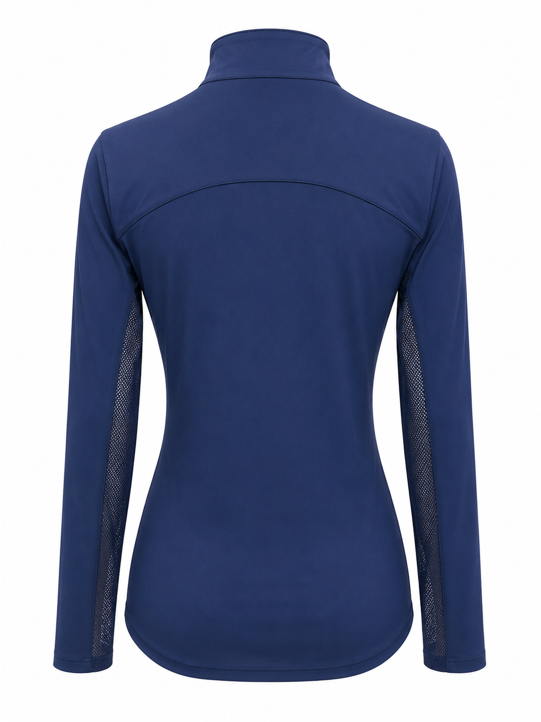 SanSoleil Womens Long Sleeve Zip Polo - Draper Cornflower