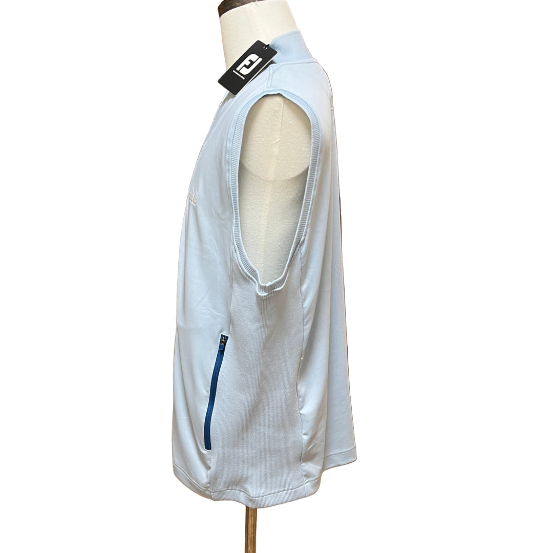 FootJoy Full Zip Vest (w/ logo) - Steel Blue - Skorzie