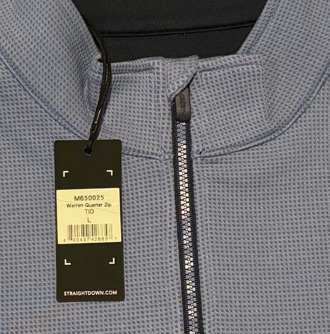 Straight Down Men's Golf Quarter Zip Warren Tidal Size L