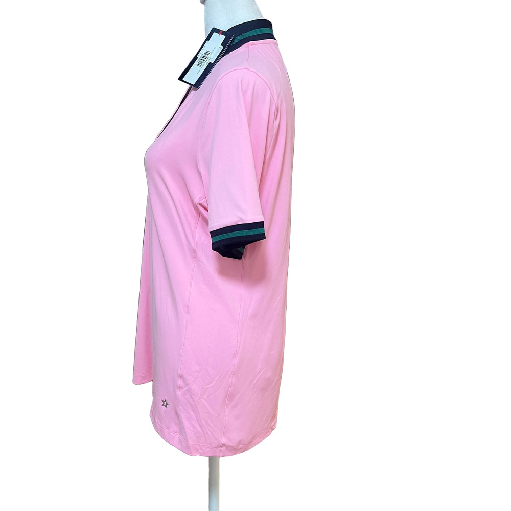 Lohla Sport Mia Short Sleeve Polo - Cotton Candy - Large - Skorzie