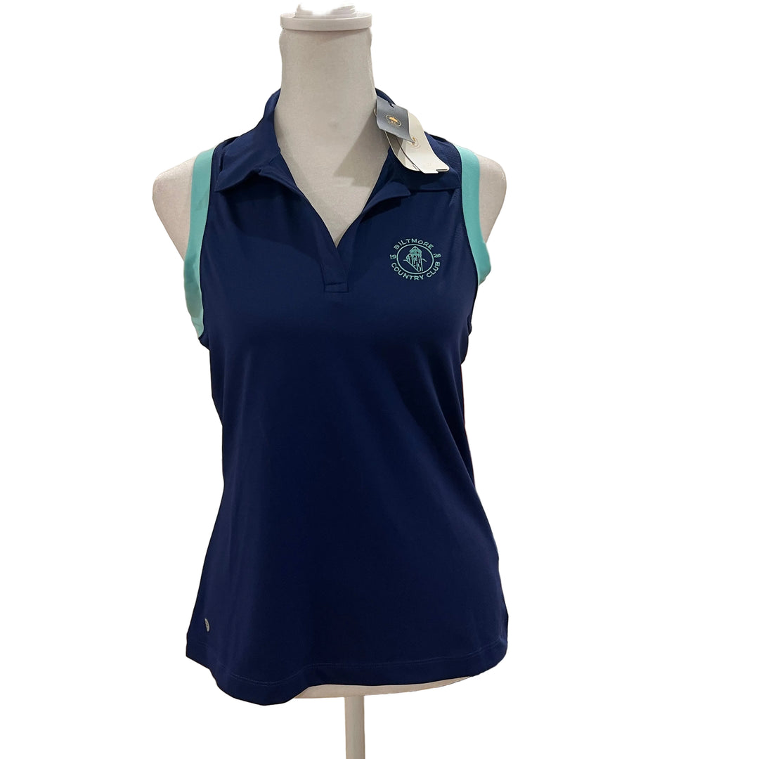 EP NY S/L Contrast Trim Racer Back Polo (w/ logo) - Inky Multi - Small - Skorzie