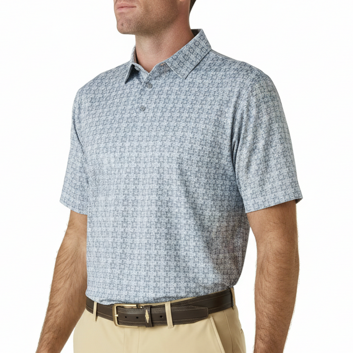 Straight Down Men's Golf Polo Grayhawk Moonlight Size L