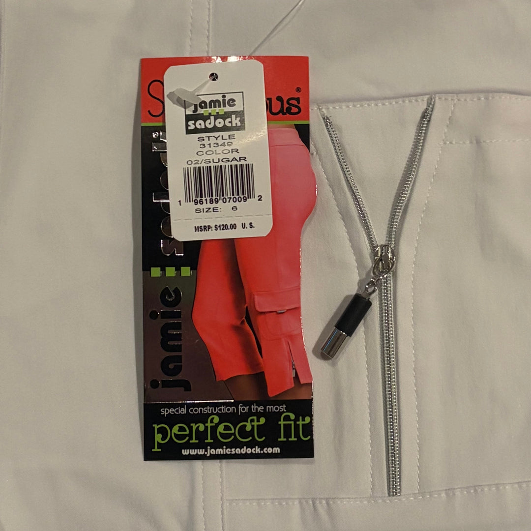 Jamie Sadock Women's Golf Pants Skinnylicious Ankle 27" Sugar Size 6