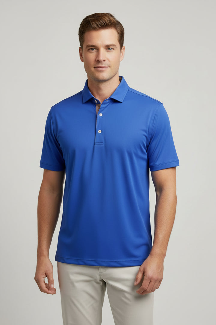Donald Ross Mens Salem Short Sleeve Polo (w/logo) - Amparo