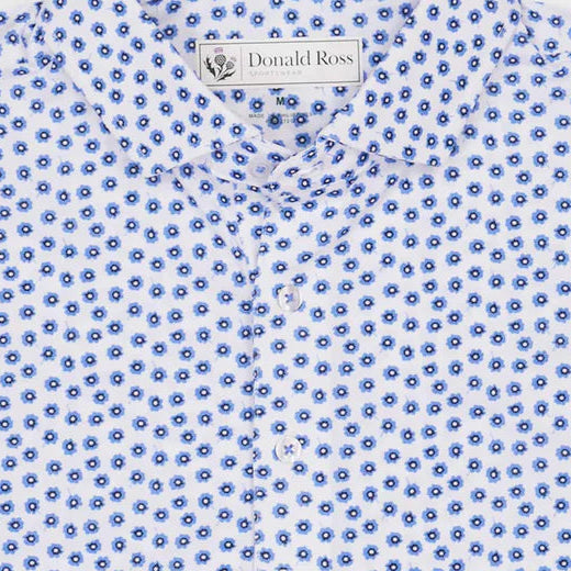 Donald Ross Mens Kohler Short Sleeve Polo (w/logo) - White/Provence/Black