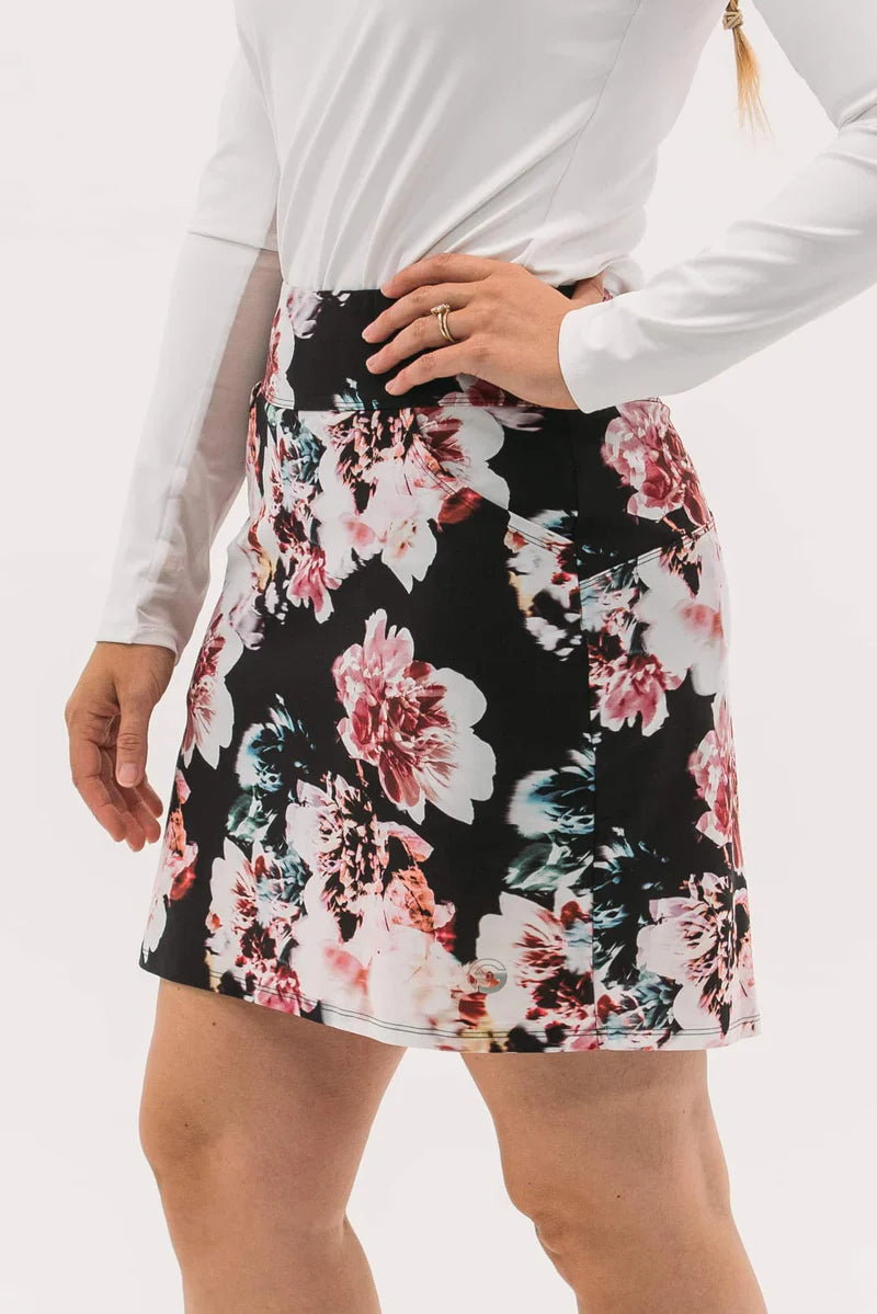Foray Golf Floral Printed 17" Skirt - Skorzie