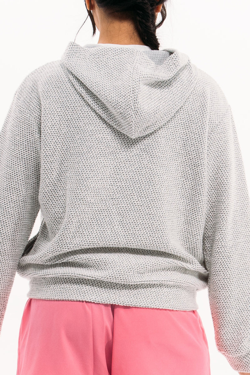 Foray Golf Boucle Hoodie - White/Black - Skorzie