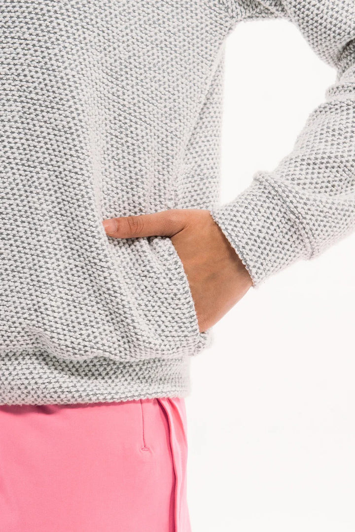 Foray Golf Boucle Hoodie - White/Black - Skorzie