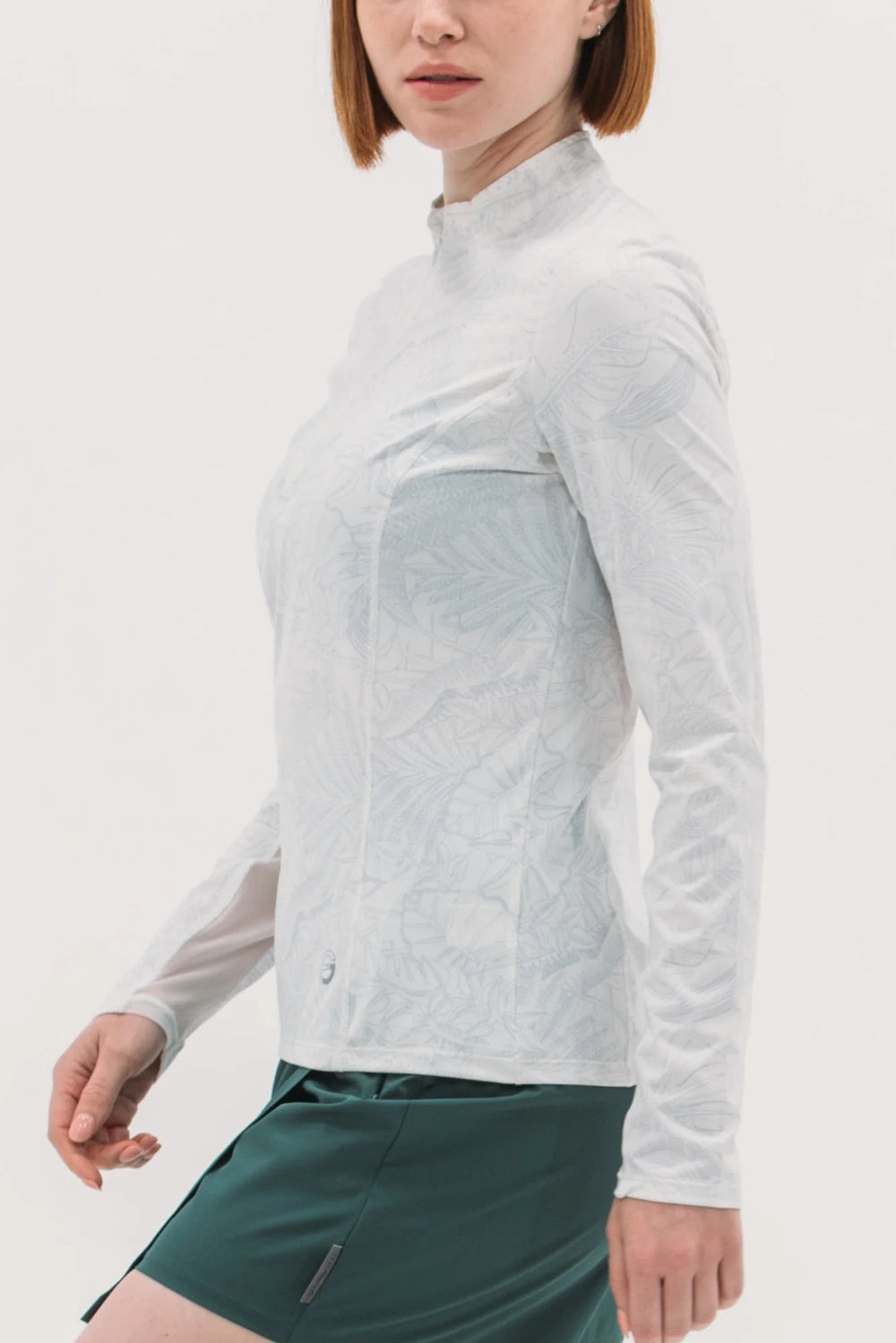Foray Golf Printed Sun Shirt - White Palm - Skorzie
