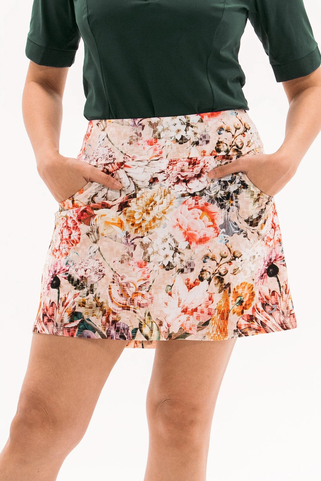 Foray Golf Core Pocket 15.5" Skirt - Mosaic Floral - Skorzie