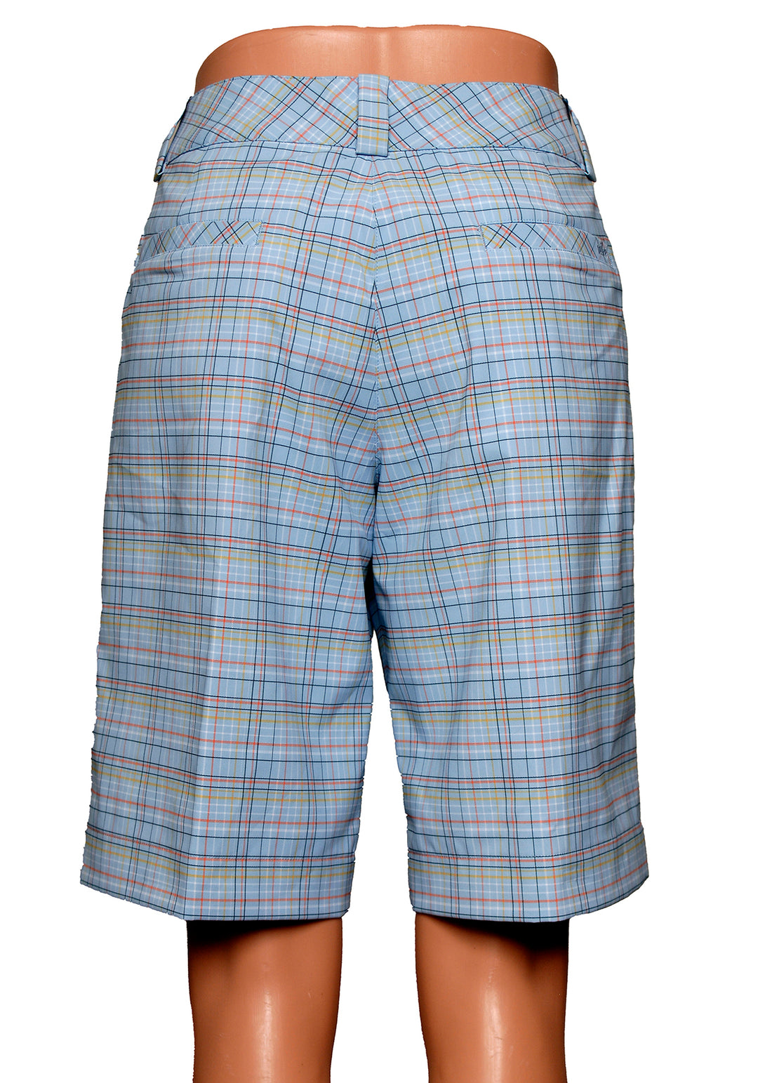 Nike Fit Dry Bermuda Plaid Golf Short - Light Blue - Size 8 - Skorzie