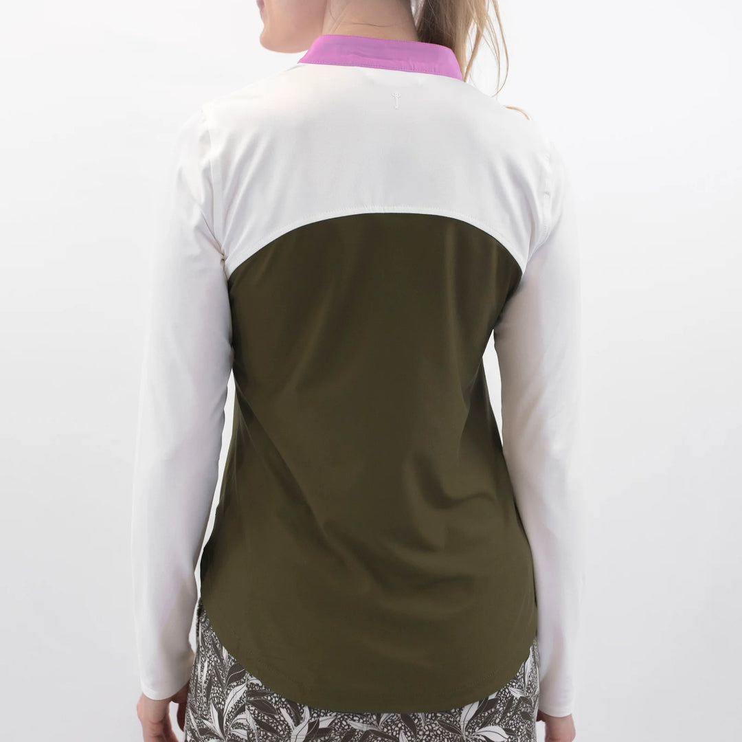 Belyn Key Emmy Long Sleeve - Olive/Iris/Chalk - Skorzie