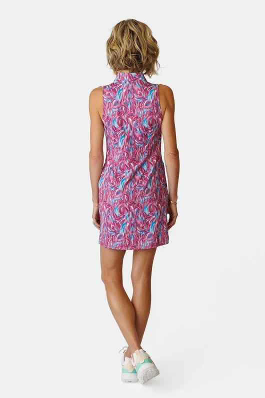 Amy Sport Course To Cocktails Sleeveless Dress - Sunset Bloom