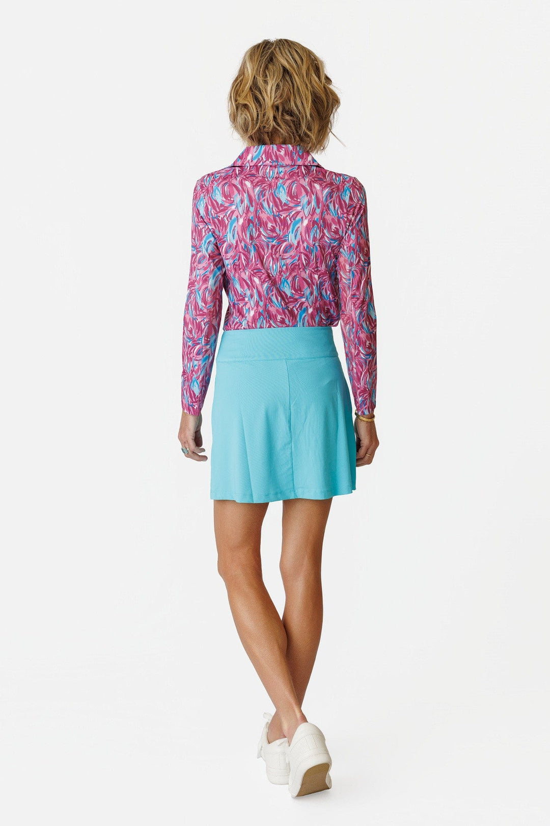 Amy Sport Aurora Zip Front Skort (16') - Blue Agave