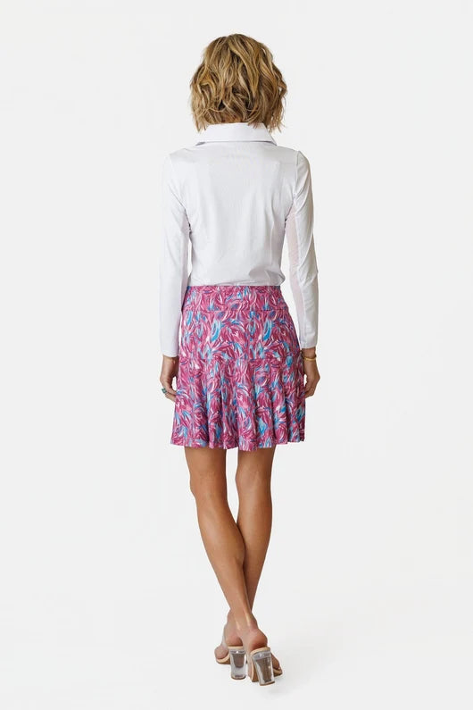 Amy Sport Marissa Pleated Skort (18") - Sunset Bloom