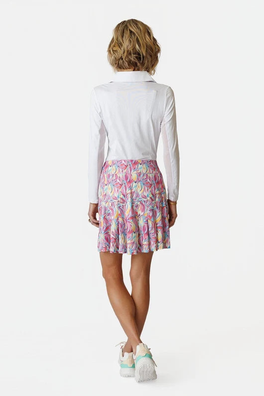 Amy Sport Marissa Pleated Skort (18") - Sunrise Bloom
