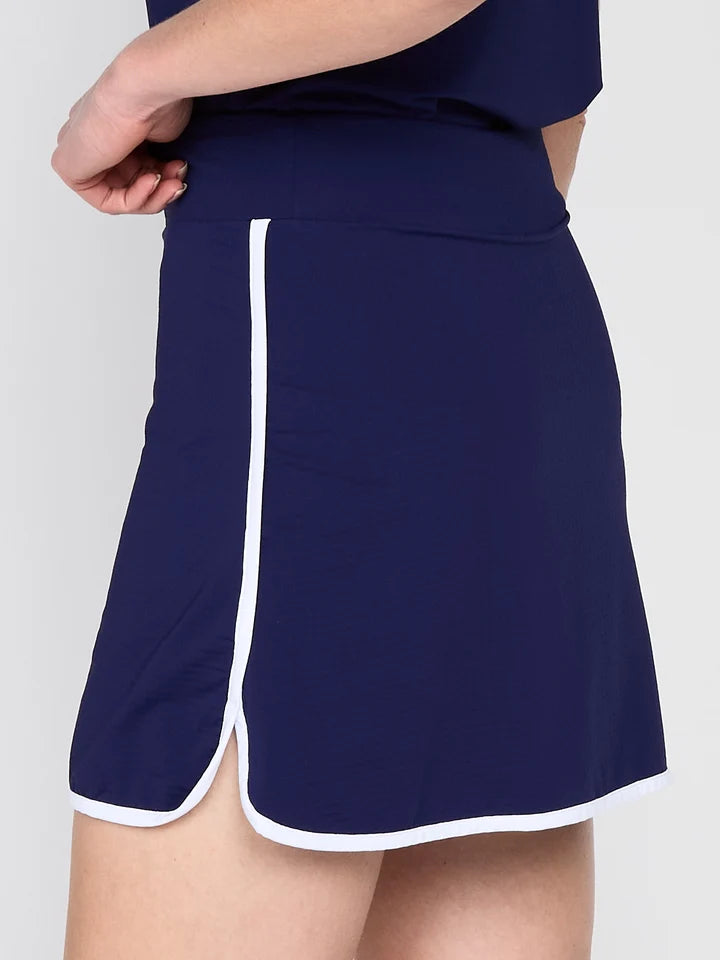 G-Lifestyle Womens Piping Skort (15') - True Navy - Skorzie