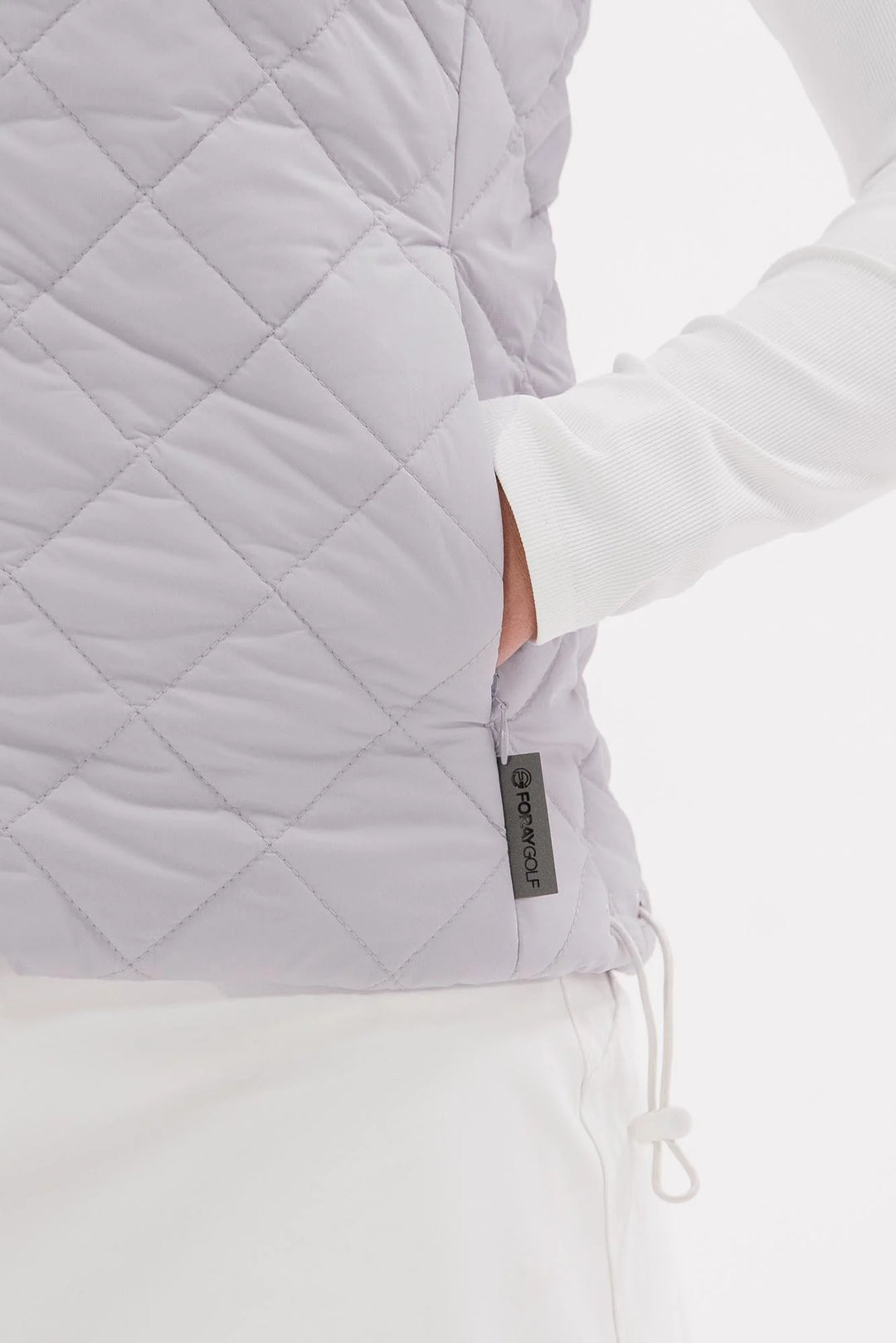 Foray Golf Diamond Stitch Vest - Grey - Skorzie