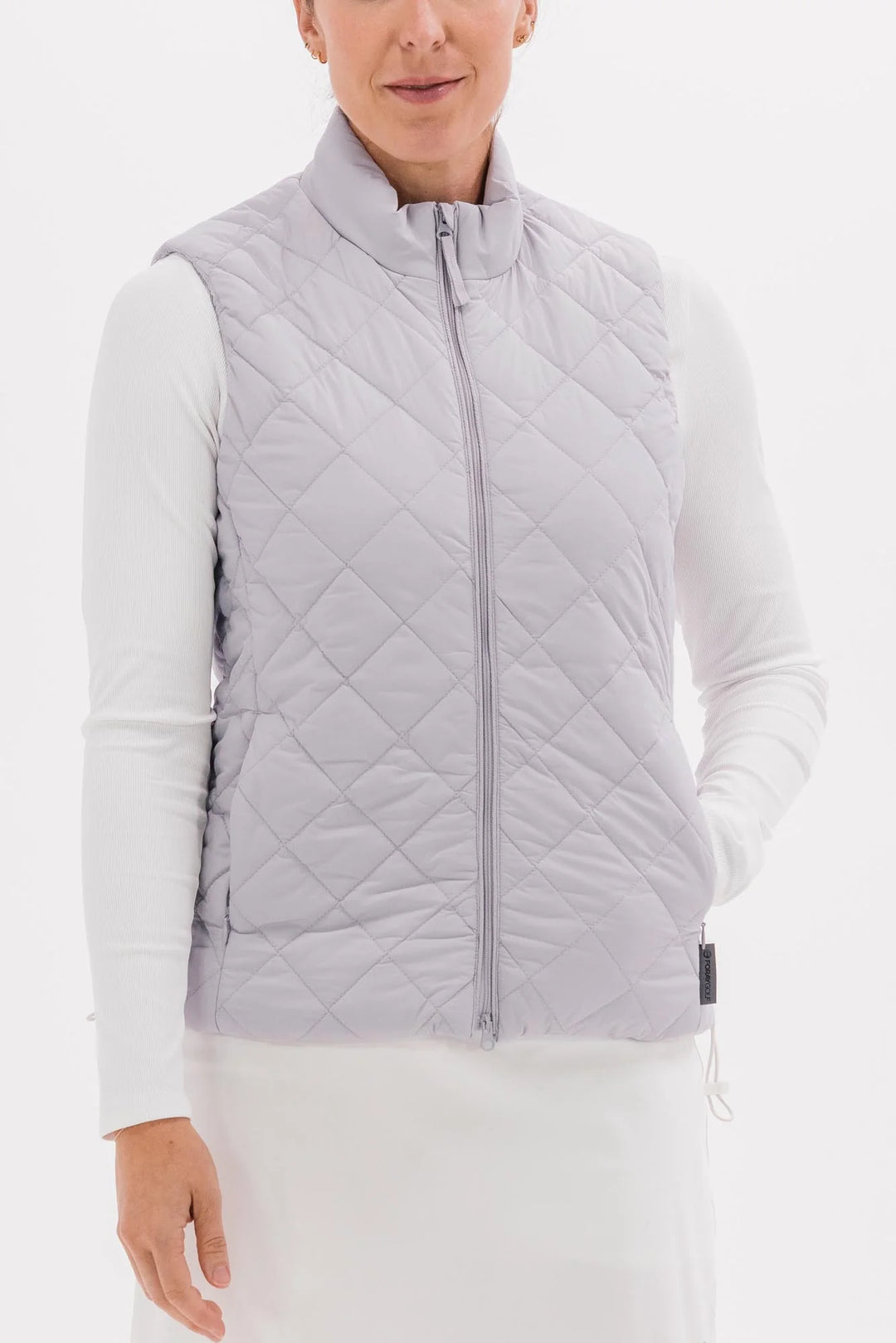 Foray Golf Diamond Stitch Vest - Grey - Skorzie