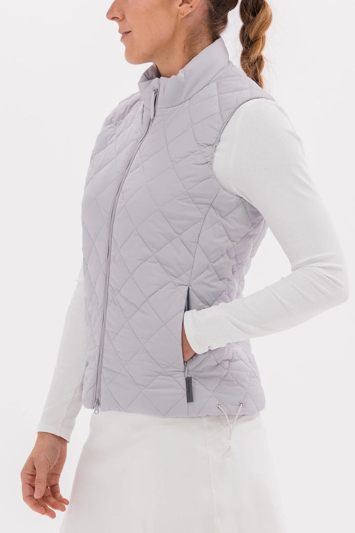 Foray Golf Diamond Stitch Vest - Grey - Skorzie