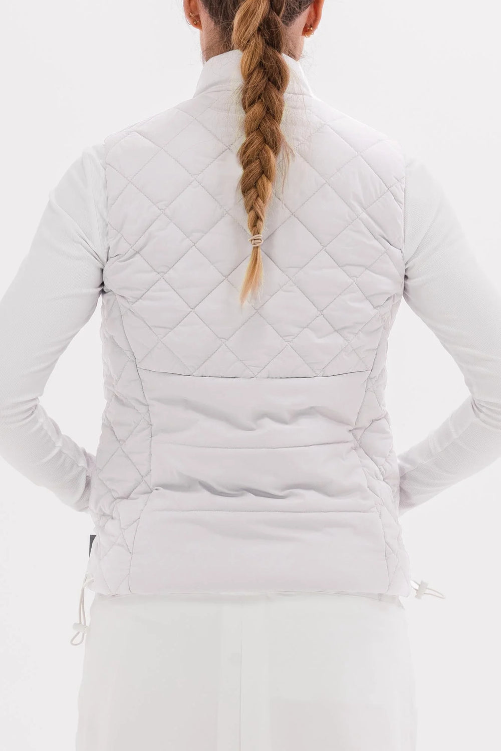 Foray Golf Diamond Stitch Vest - White - Skorzie