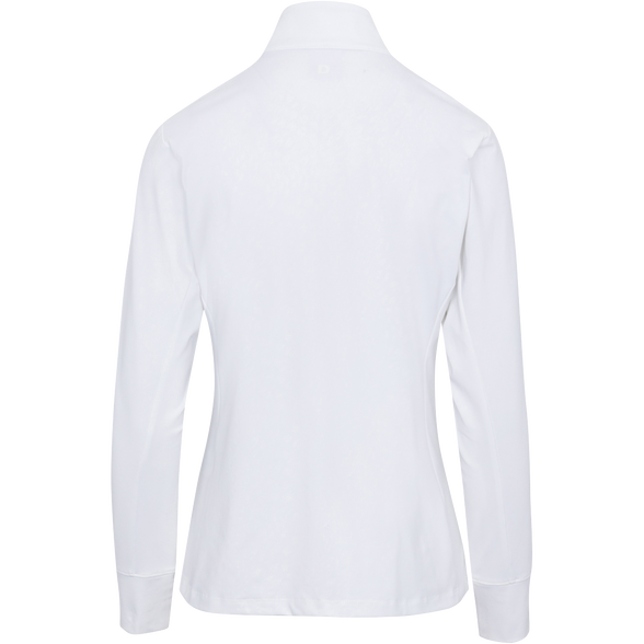 Dunning Golf Fallow Embossed Jersey Full-Zip Performance Jacket - White - Skorzie