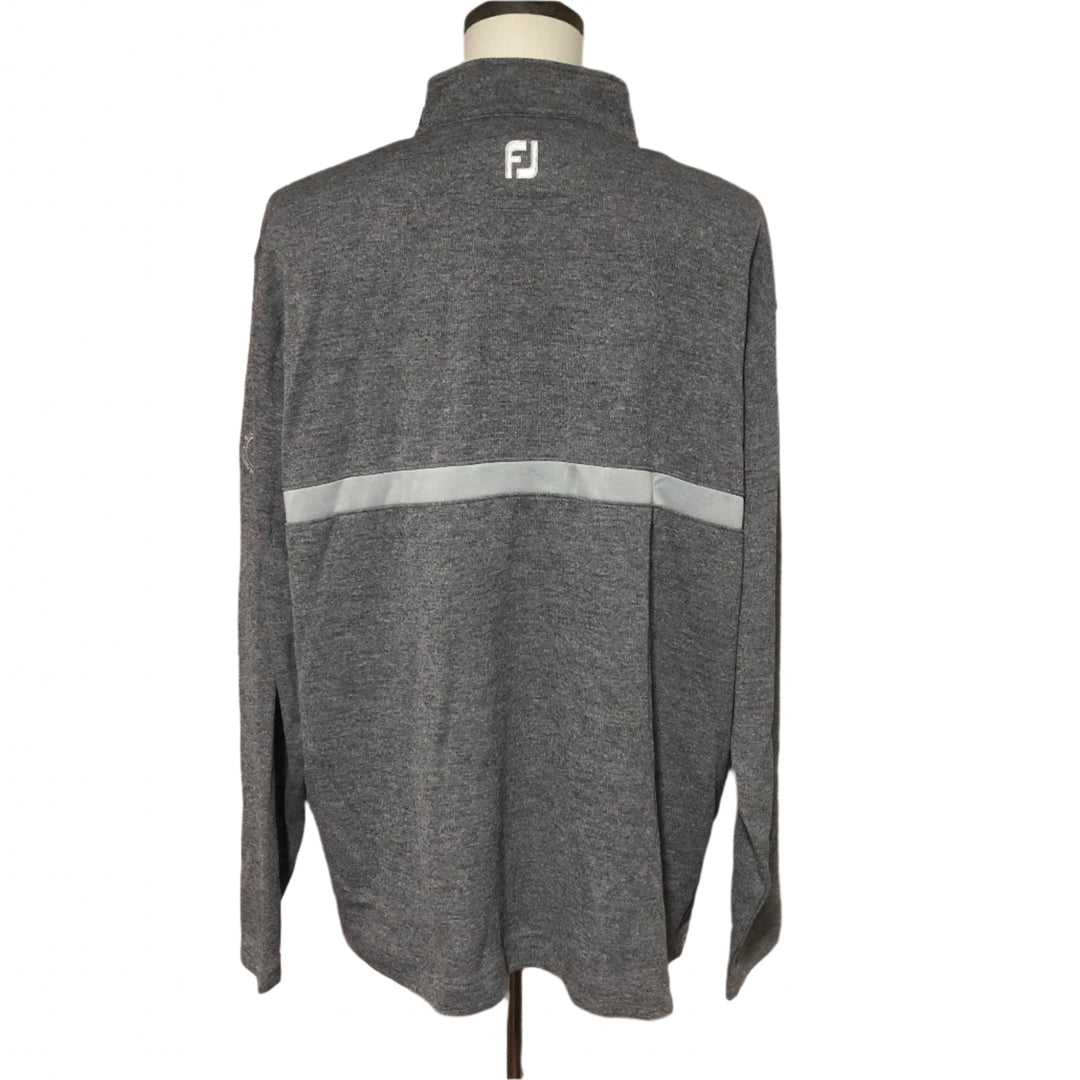 Footjoy Stripe 1/4 Zip Pullover - Grey - XX-Large - Skorzie