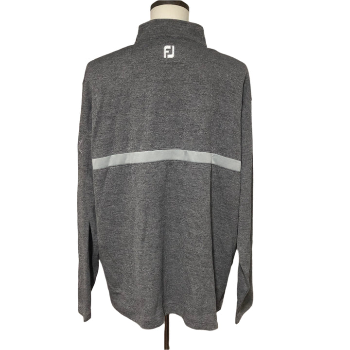 Footjoy Stripe 1/4 Zip Pullover - Grey - XX-Large - Skorzie
