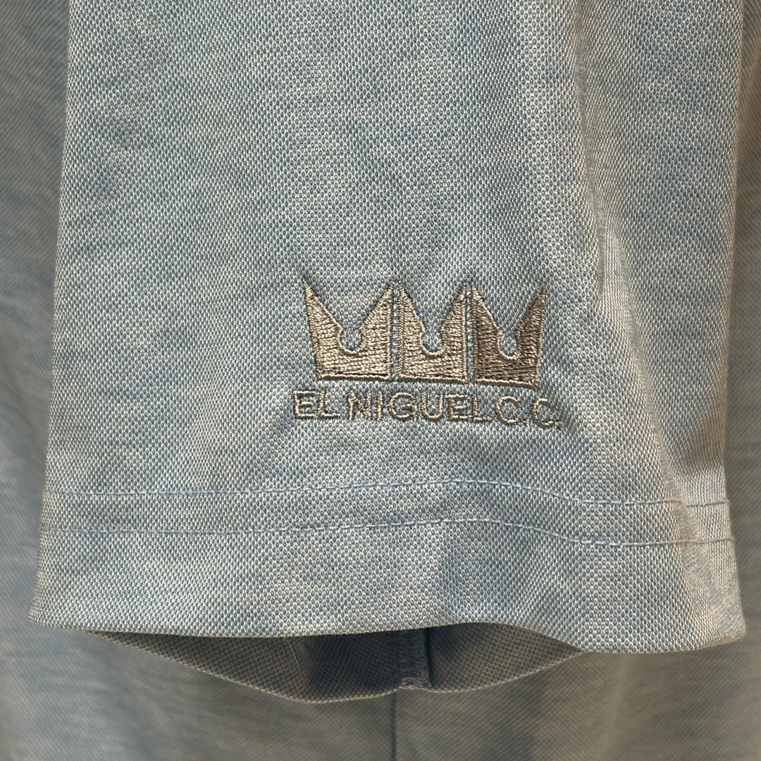 Travis Mathew Playmaker Polo (w/ logo) - Heather Copen Blue - Skorzie