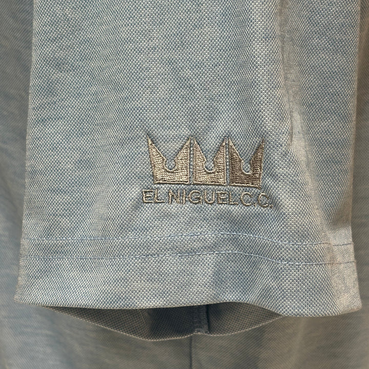 Travis Mathew Playmaker Polo (w/ logo) - Heather Copen Blue - Skorzie