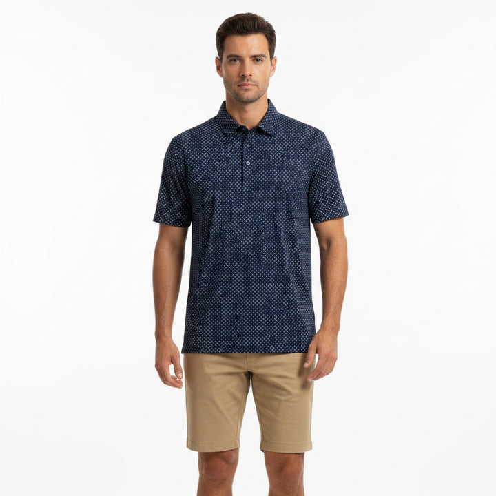 G/FORE Men's Polo Pima Twilight/Chalk Size M