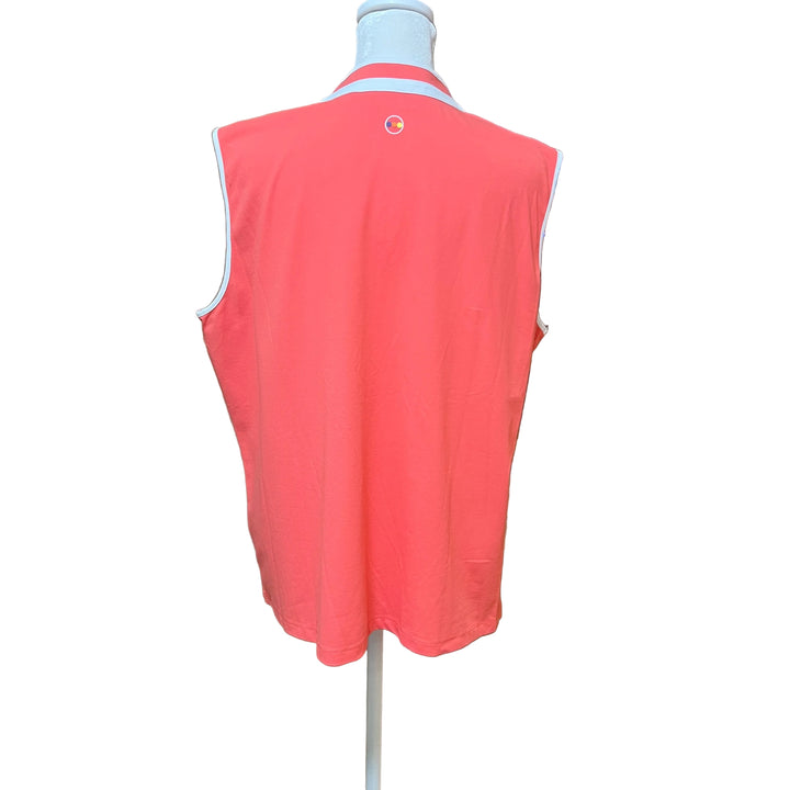 Swing Control 1/4 Zip Tank (w/logo) - Coral - X-Large - FINAL SALE ITEM - Skorzie