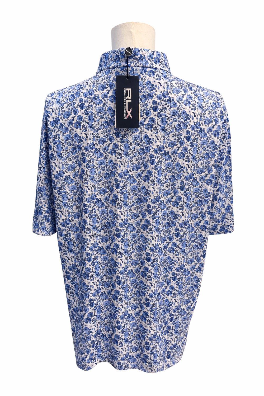 RLX Ralph Lauren Floral Performance Polo (w/ logo) - Blue - X-Large - Skorzie