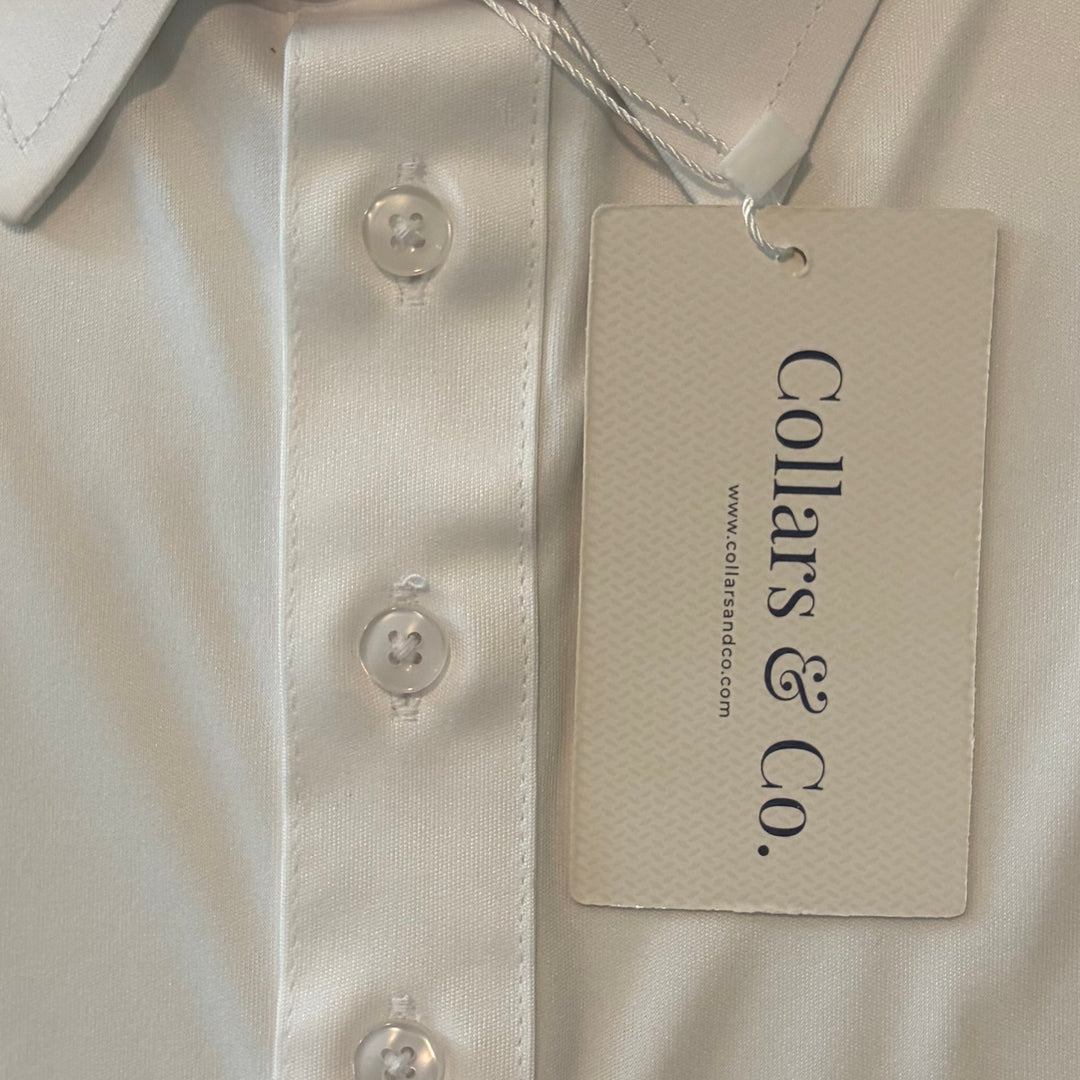 Collars & Co Men's Golf Polo The Original Dress Collar White Size L