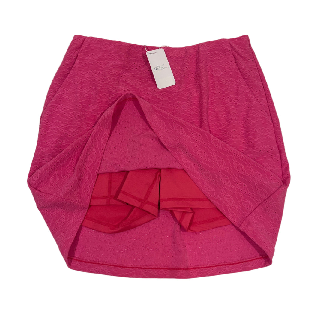 Greg Norman 17" Scalloped Eyelet Skort - Flora Pink - Medium - Skorzie