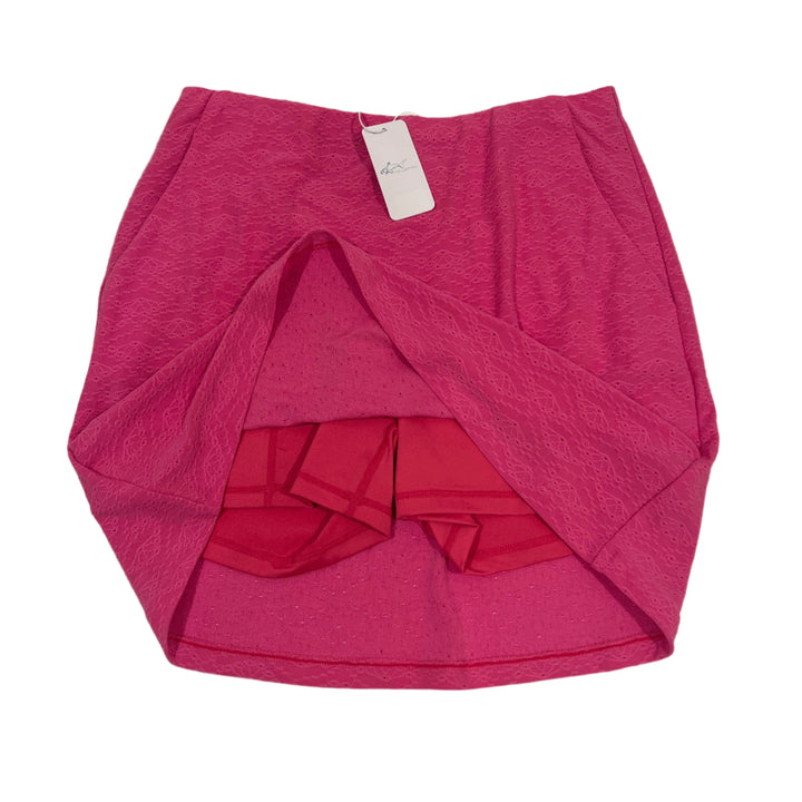 Greg Norman 17" Scalloped Eyelet Skort - Flora Pink - Medium - Skorzie