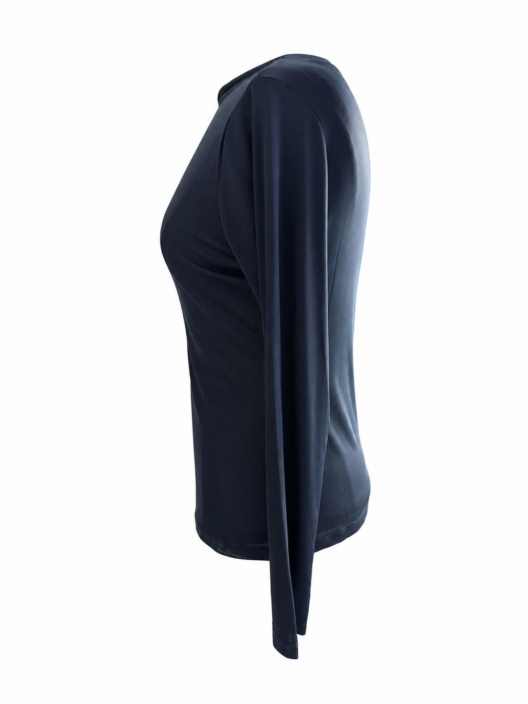 A. Putnam Luxe Opaque Long Sleeve Top - Navy