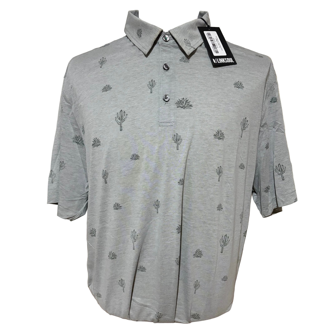 Linksoul Astoria Printed Polo (w/logo) - Light Anchor Oak - XX-Large - Skorzie